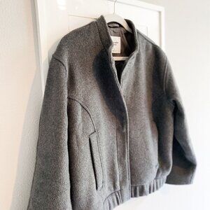 Abercrombie and Fitch Grey Bomber Jacket